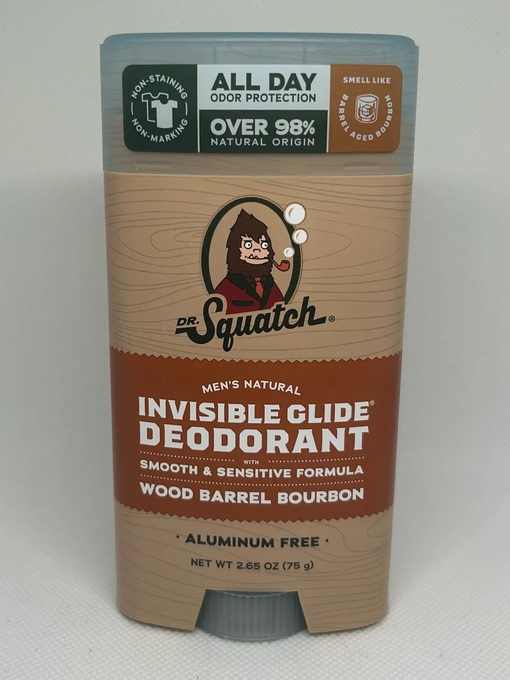 Dr. Squatch Invisible Glide Deodorant - Wood Barrel Bourbon (Tan/Brown) 2.65oz